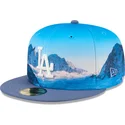 mutzen-flach-blau-angepasst-59fifty-photoreal-der-los-angeles-dodgers-mlb-von-new-era