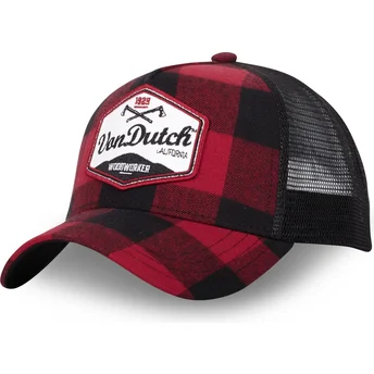 Casquette trucker rouge et noire CAR01 Von Dutch