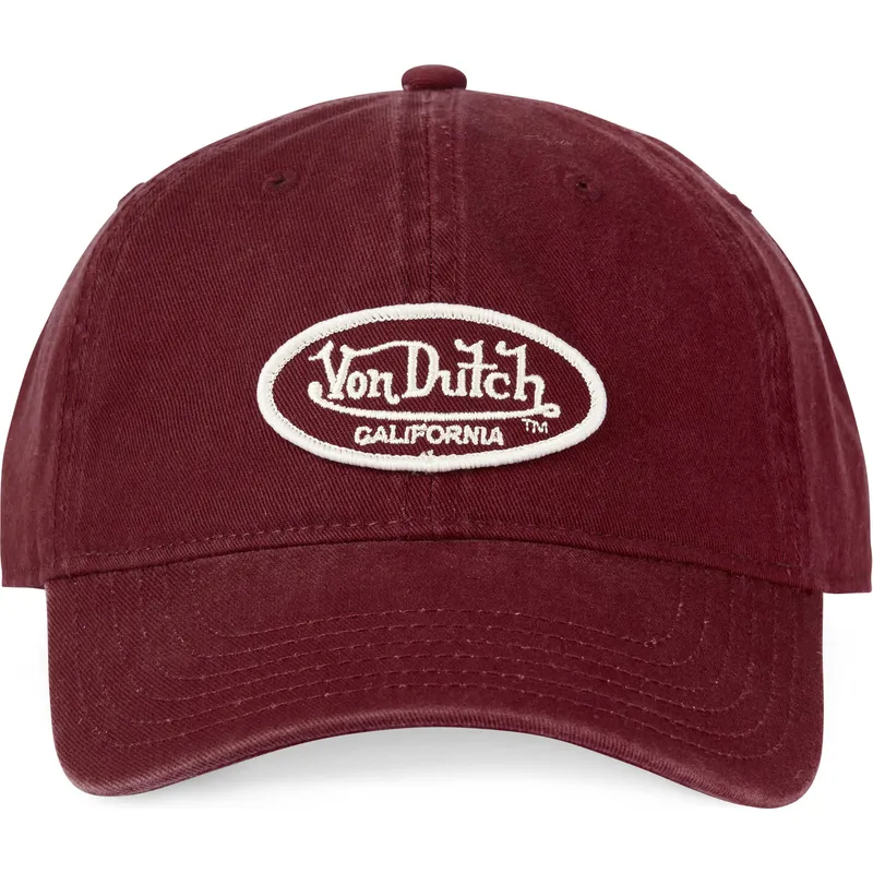 gebogene-verstellbare-weinrote-kappe-log-bur-von-von-dutch