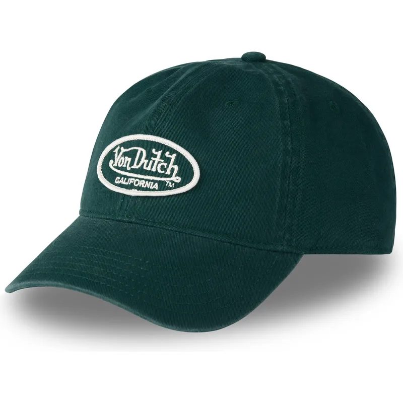 grune-verstellbare-curved-cap-log-for-von-von-dutch
