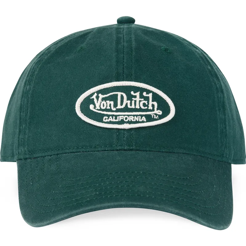 grune-verstellbare-curved-cap-log-for-von-von-dutch
