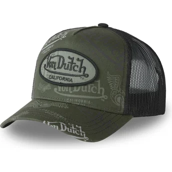 Casquette trucker verte et noire CAFE01 Von Dutch