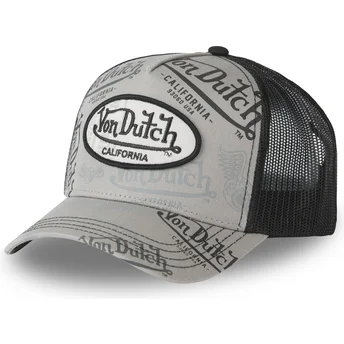 Mützen gebogen grau snapback CAFE02 von Von Dutch