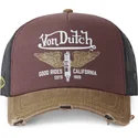 trucker-cap-weinrot-schwarz-und-braun-crew18-von-von-dutch