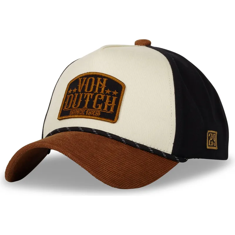 braune-und-schwarze-gebogene-snapback-kappe-vint01-von-von-dutch braune-und-schwarze-gebogene-snapback-kappe-vint01-von-von-dutch