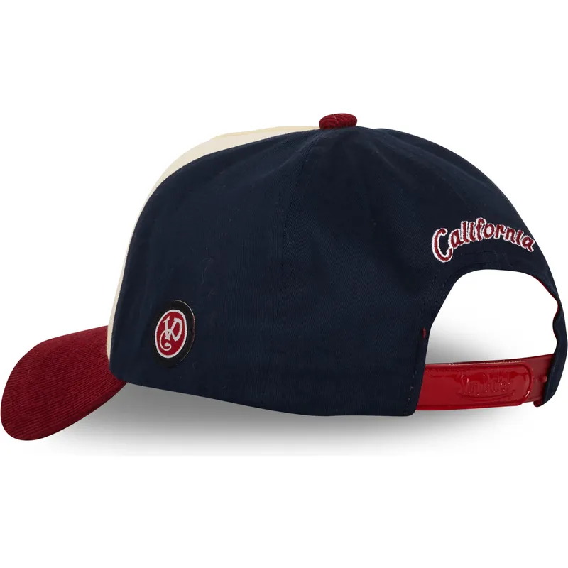 gebogene-beige-blaue-und-rote-snapback-kappe-vint02-von-von-dutch