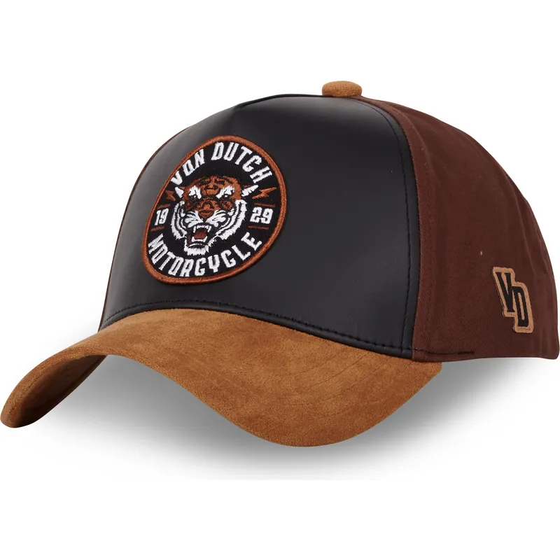 schwarze-und-braune-gebogene-snapback-kappe-vint03-von-von-dutch schwarze-und-braune-gebogene-snapback-kappe-vint03-von-von-dutch