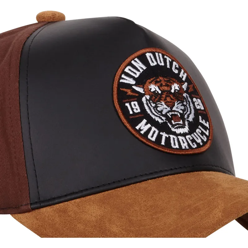 schwarze-und-braune-gebogene-snapback-kappe-vint03-von-von-dutch schwarze-und-braune-gebogene-snapback-kappe-vint03-von-von-dutch