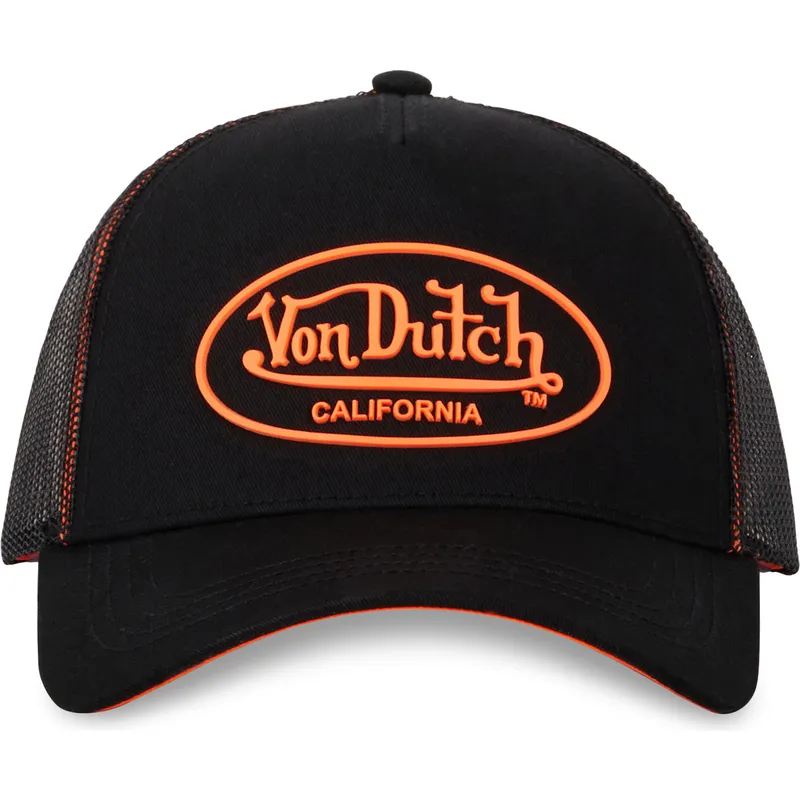schwarze-und-orangefarbene-trucker-kappe-dom-o-von-von-dutch
