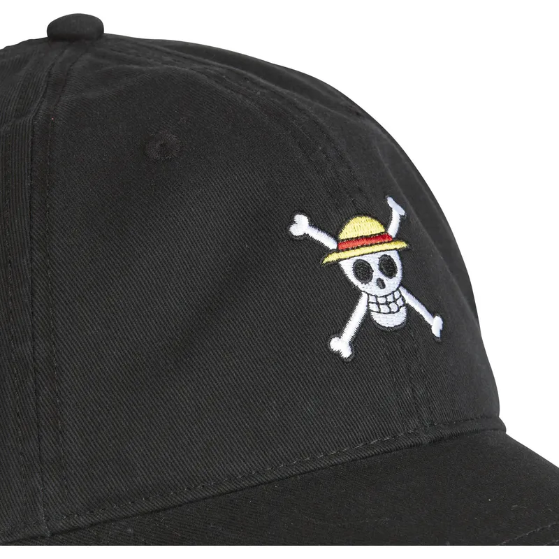 schwarze-verstellbare-curved-cap-straw-hat-pirates-skucd-one-piece-von-capslab schwarze-verstellbare-curved-cap-straw-hat-pirates-skucd-one-piece-von-capslab
