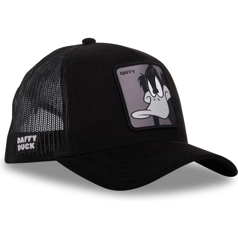 schwarze-trucker-cap-daffy-duck-loo10-duc-looney-tunes-von-capslab schwarze-trucker-cap-daffy-duck-loo10-duc-looney-tunes-von-capslab