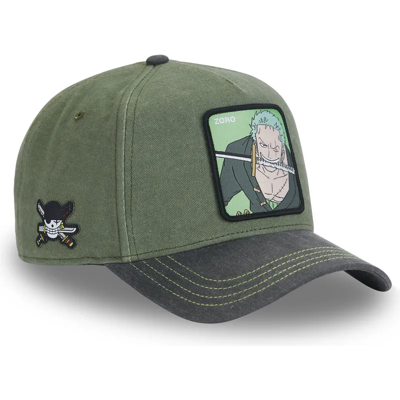 grune-gebogene-snapback-kappe-roronoa-zoro-op4-zor-one-piece-von-capslab