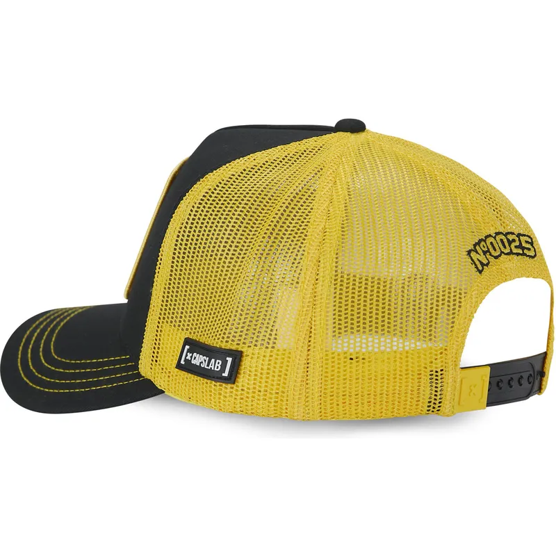schwarze-und-gelbe-trucker-kappe-pikachu-pmk5-thu-pokemon-von-capslab schwarze-und-gelbe-trucker-kappe-pikachu-pmk5-thu-pokemon-von-capslab