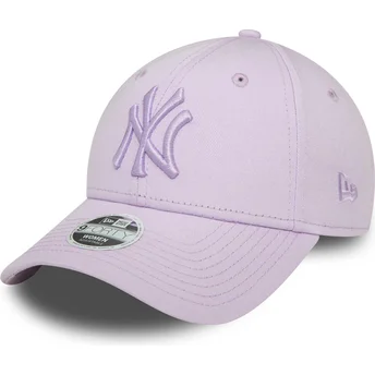 Mützen gebogen violett verstellbares band 9FORTY League Essential der New York Yankees MLB von New Era