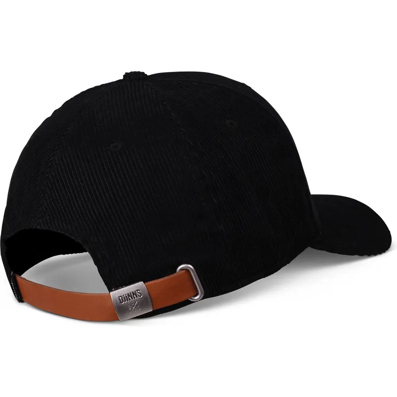 schwarze-verstellbare-gebogene-kappe-truefit-corduroy-von-djinns schwarze-verstellbare-gebogene-kappe-truefit-corduroy-von-djinns