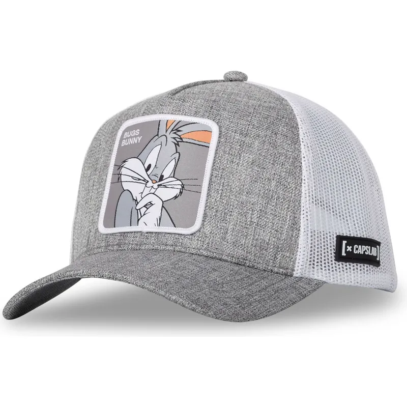 graue-und-weisse-trucker-kappe-bugs-bunny-loo10-bug-looney-tunes-von-capslab graue-und-weisse-trucker-kappe-bugs-bunny-loo10-bug-looney-tunes-von-capslab