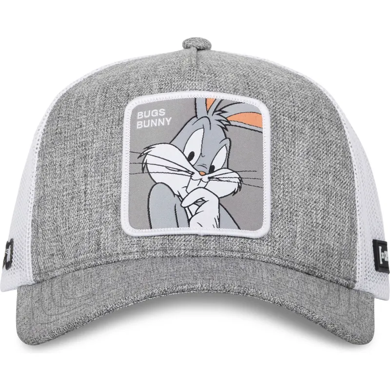 graue-und-weisse-trucker-kappe-bugs-bunny-loo10-bug-looney-tunes-von-capslab graue-und-weisse-trucker-kappe-bugs-bunny-loo10-bug-looney-tunes-von-capslab