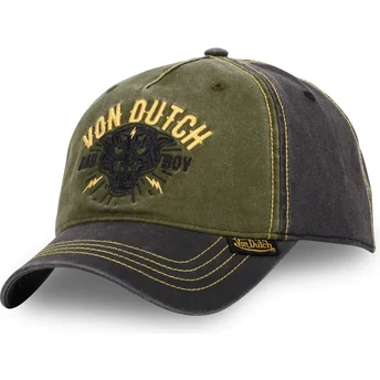 Casquette courbée verte et grise ajustable BAD CB Von Dutch