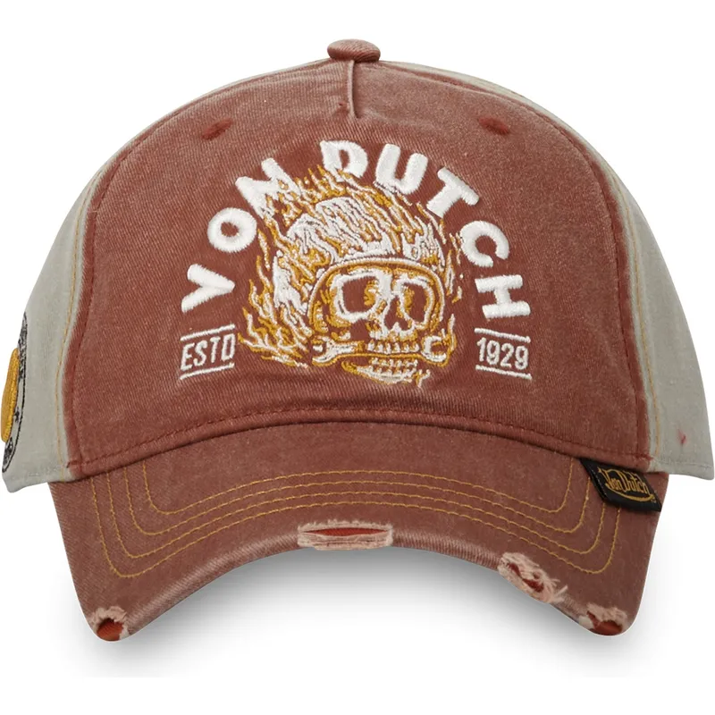 braune-und-graue-verstellbare-curved-cap-fir-cb-von-von-dutch