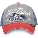 casquette-courbee-grise-bleue-et-rouge-ajustable-mot-von-dutch