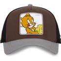 casquette-trucker-marron-noire-et-grise-jerry-taj5-tj1-looney-tunes-capslab