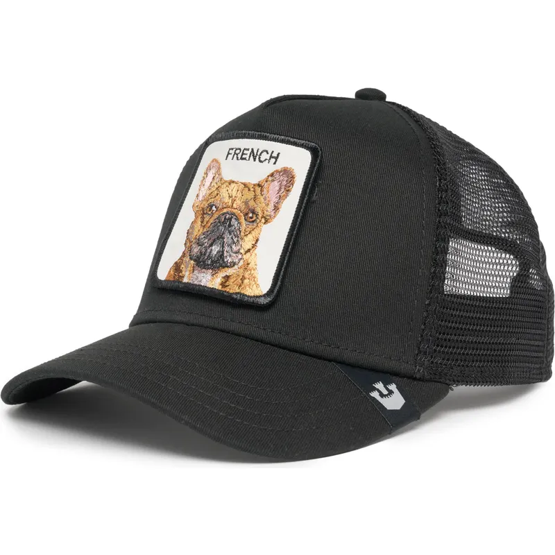 trucker-cap-schwarz-hund-franzosische-bulldogge-the-french-frenchie-the-farm-von-goorin-bros
