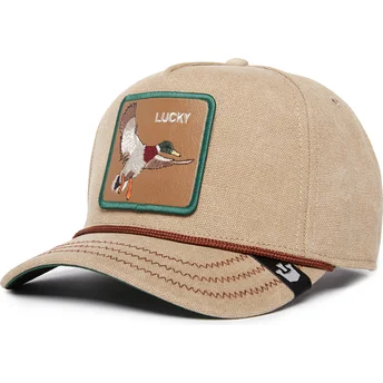 Casquette courbée beige snapback canard Lucky Duck Canvas The Farm Goorin Bros.