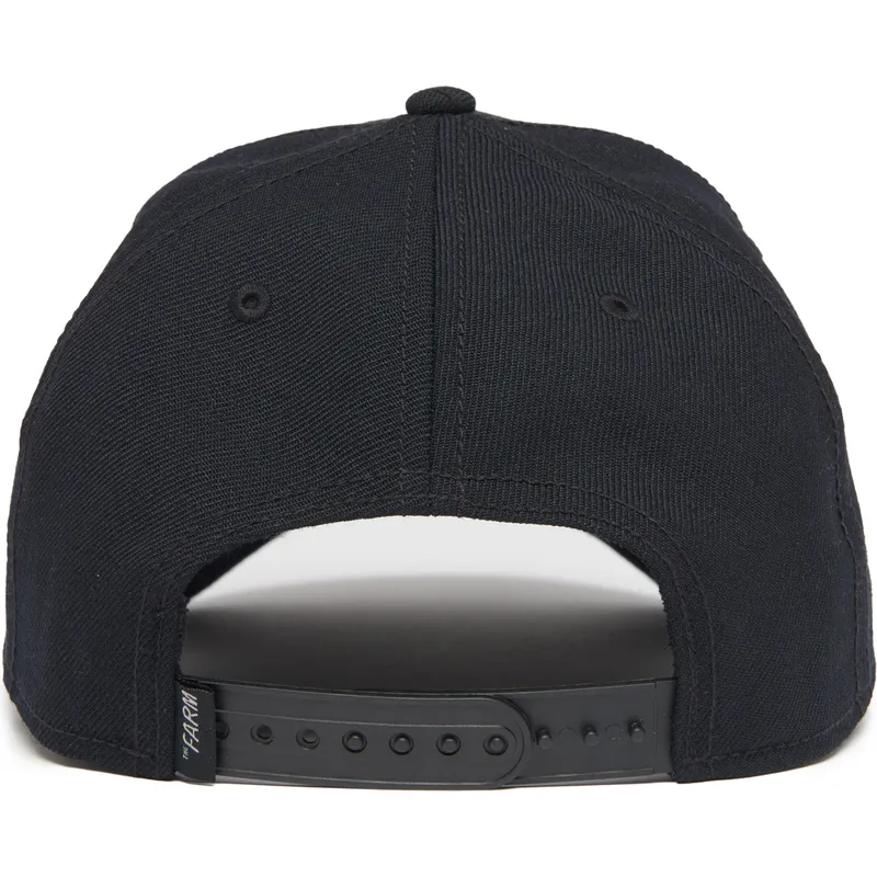 schwarze-gebogene-snapback-kappe-panther-black-panther-field-100-all-season-wool-the-farm-von-goorin-bros schwarze-gebogene-snapback-kappe-panther-black-panther-field-100-all-season-wool-the-farm-von-goorin-bros