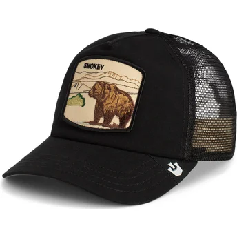 Casquette trucker noire ours Smokey Camp Crasher Park Range The Farm Goorin Bros.