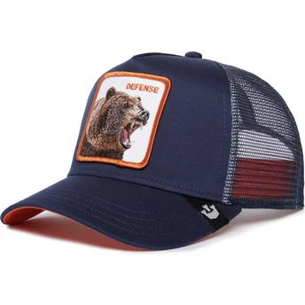 Casquette trucker bleue marine ours Defense Bear Fan The...