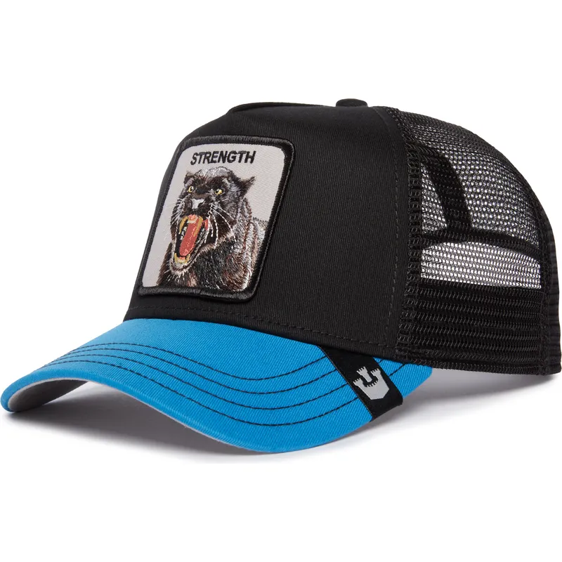 trucker-cap-schwarz-und-blau-panther-strength-panther-fan-the-farm-von-goorin-bros trucker-cap-schwarz-und-blau-panther-strength-panther-fan-the-farm-von-goorin-bros