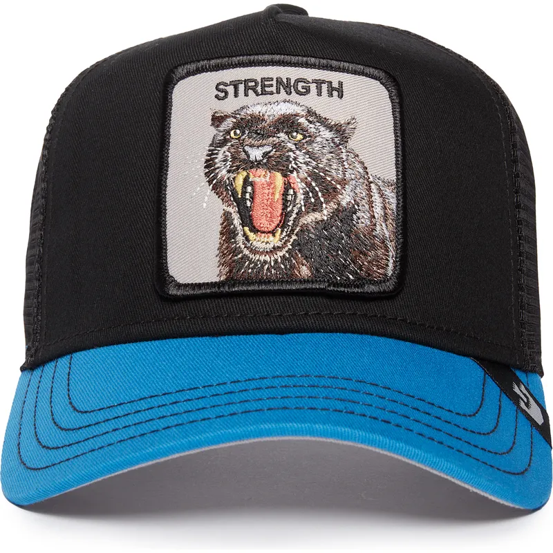 trucker-cap-schwarz-und-blau-panther-strength-panther-fan-the-farm-von-goorin-bros trucker-cap-schwarz-und-blau-panther-strength-panther-fan-the-farm-von-goorin-bros