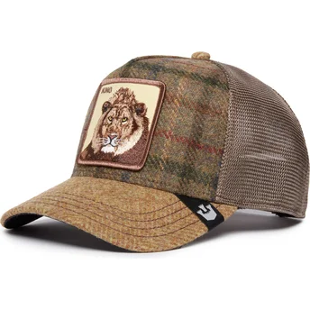 Casquette trucker marron King Moon Lion UK Plaid The Farm Goorin Bros.