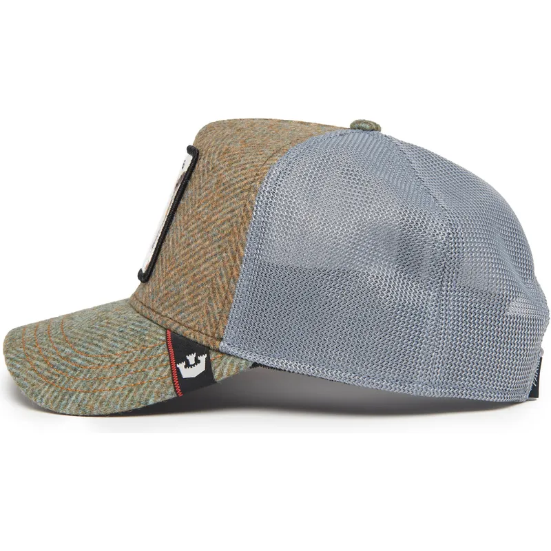mehrfarbige-trucker-kappe-eule-wise-ass-moon-owl-uk-plaid-the-farm-von-goorin-bros
