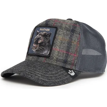 Casquette trucker grise panthère Moon Panther UK Plaid The Farm Goorin Bros.