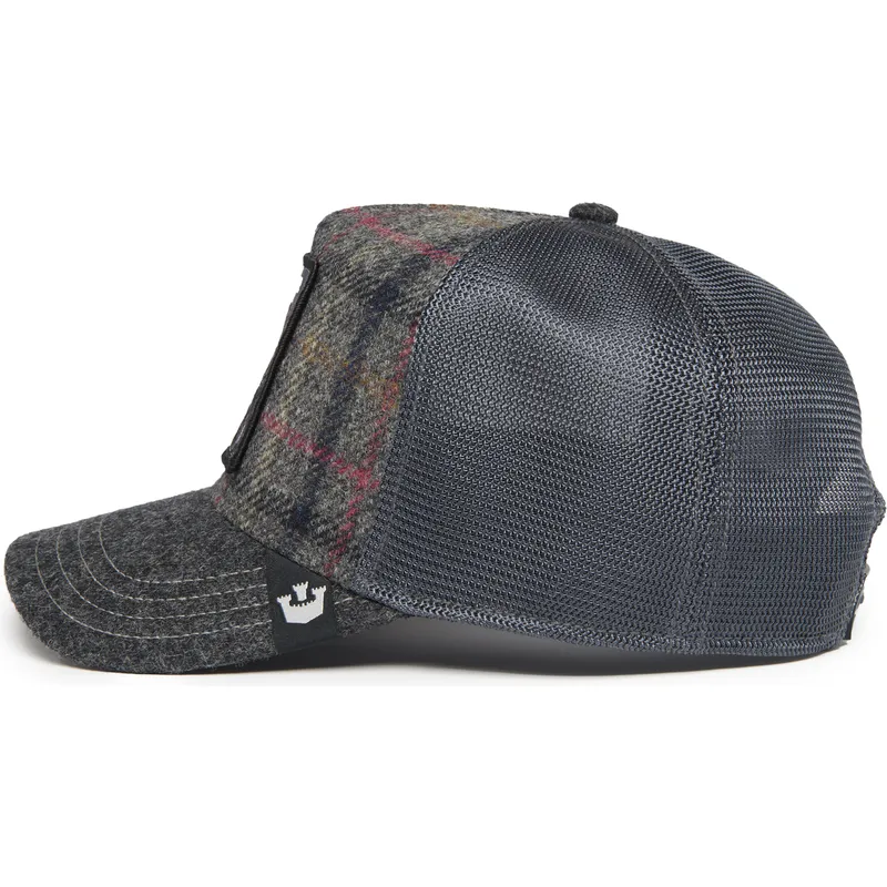 trucker-cap-grau-panther-moon-panther-uk-plaid-the-farm-von-goorin-bros trucker-cap-grau-panther-moon-panther-uk-plaid-the-farm-von-goorin-bros