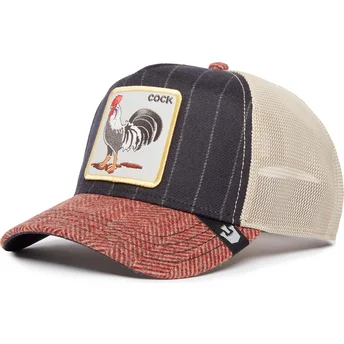 Casquette trucker multicolore coq Cock Moon Rooster UK Plaid The Farm Goorin Bros.