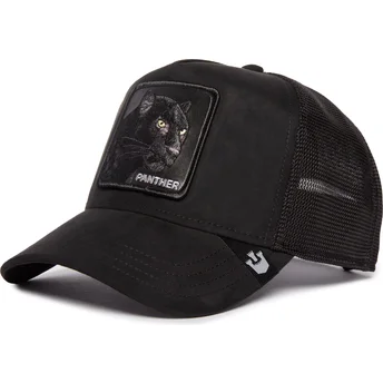 Casquette trucker noire panthère The Suede Panther...