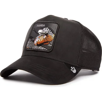 Mützen gebogen schwarz snapback The Suede Mamba Blacked Out The Farm Goorin Bros.