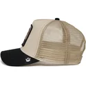 casquette-trucker-beige-et-noire-paresseux-the-faded-sloth-eco-brutalism-the-farm-goorin-bros