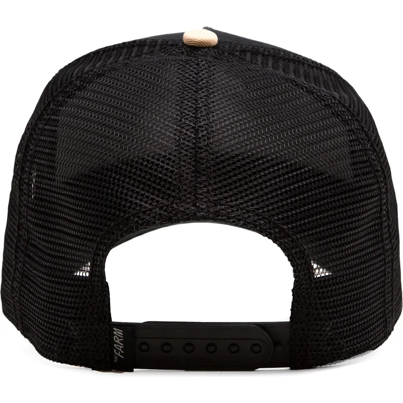 trucker-cap-schwarz-und-beige-chihuahua-hund-the-amigo-eco-brutalism-the-farm-von-goorin-bros trucker-cap-schwarz-und-beige-chihuahua-hund-the-amigo-eco-brutalism-the-farm-von-goorin-bros