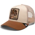 casquette-trucker-beige-et-marron-guepard-the-warrior-cheetah-big-cats-the-farm-goorin-bros