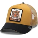 casquette-trucker-marron-et-noire-tigre-the-wildcat-tiger-big-cats-the-farm-goorin-bros