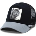 casquette-trucker-noire-et-grise-tigre-the-savage-tiger-big-cats-the-farm-goorin-bros