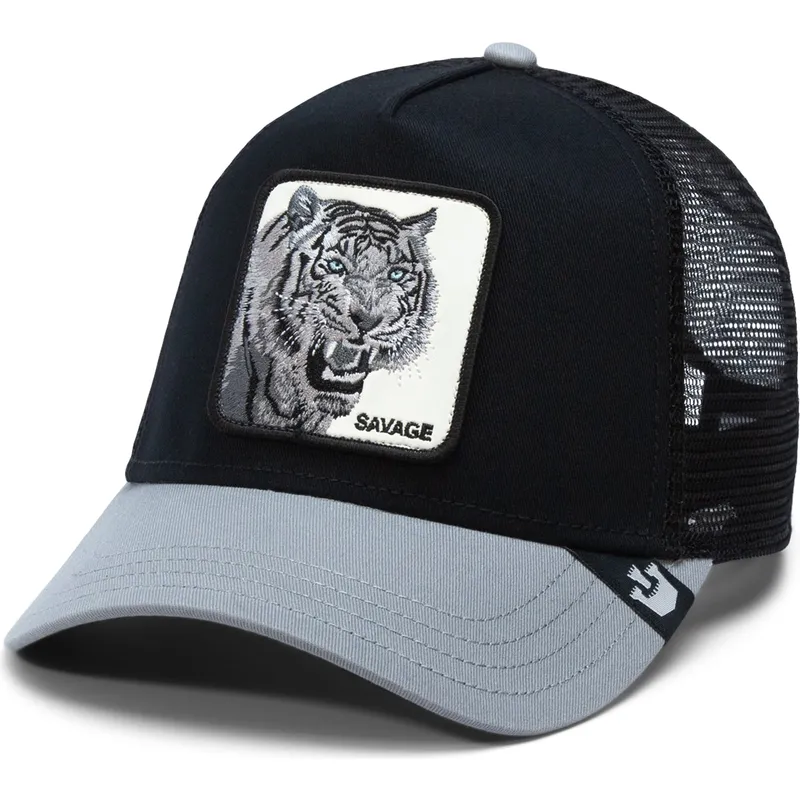trucker-cap-schwarz-und-grau-tiger-the-savage-tiger-big-cats-the-farm-von-goorin-bros trucker-cap-schwarz-und-grau-tiger-the-savage-tiger-big-cats-the-farm-von-goorin-bros