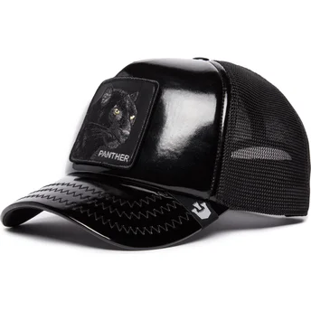 Casquette trucker noire panthère Obsidian Panther Puff...