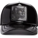 casquette-trucker-noire-panthere-obsidian-panther-puff-patent-the-farm-goorin-bros