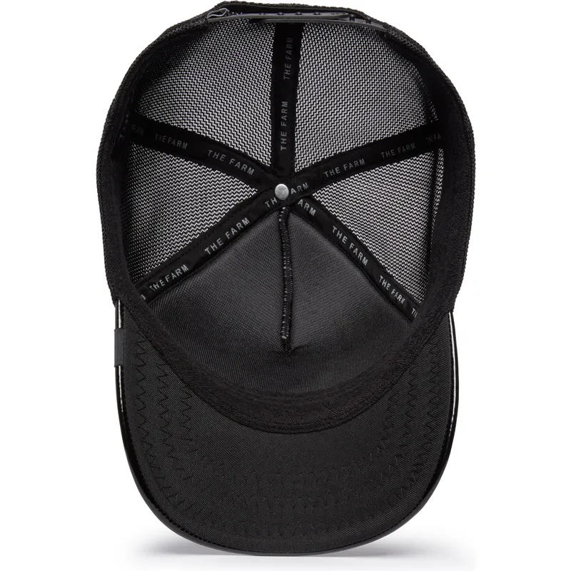 schwarze-trucker-kappe-panther-obsidian-panther-puff-patent-the-farm-von-goorin-bros