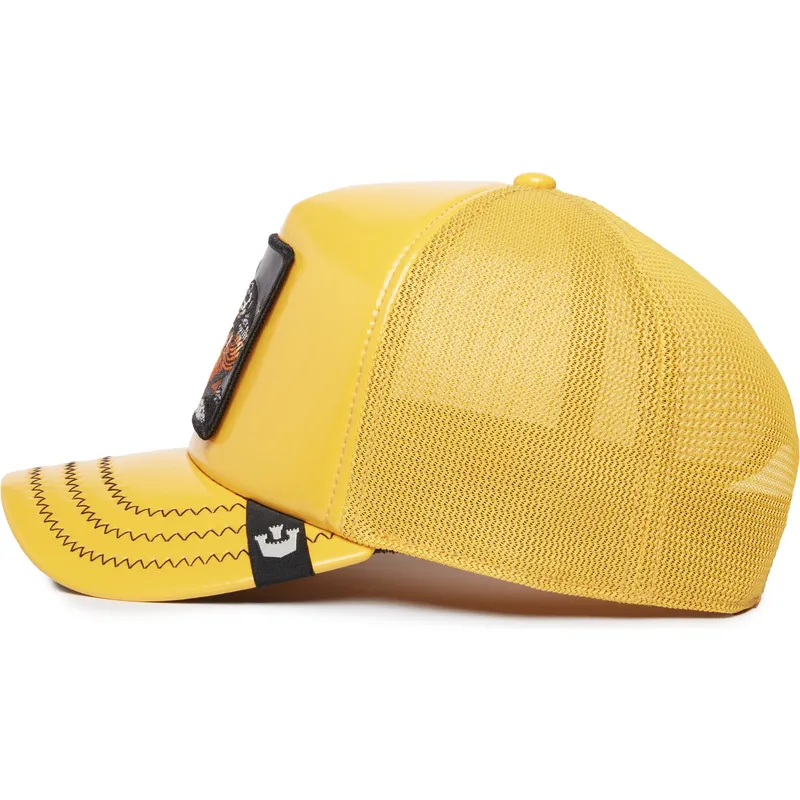 trucker-cap-gelb-schlange-mamba-mentality-puff-patent-the-farm-von-goorin-bros
