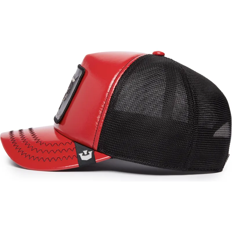 trucker-cap-rot-und-schwarz-stier-raging-pamplona-puff-patent-the-farm-von-goorin-bros trucker-cap-rot-und-schwarz-stier-raging-pamplona-puff-patent-the-farm-von-goorin-bros